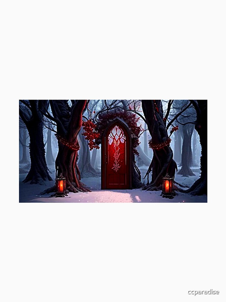 Gothic Winter Wonderland Magic Red Door✨ #gothchristmas by Earth Nature Creations