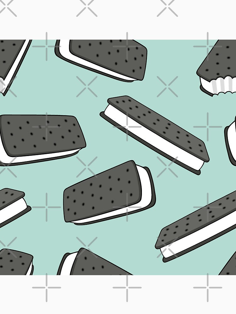 ice cream sandwich - mint by littlearrow