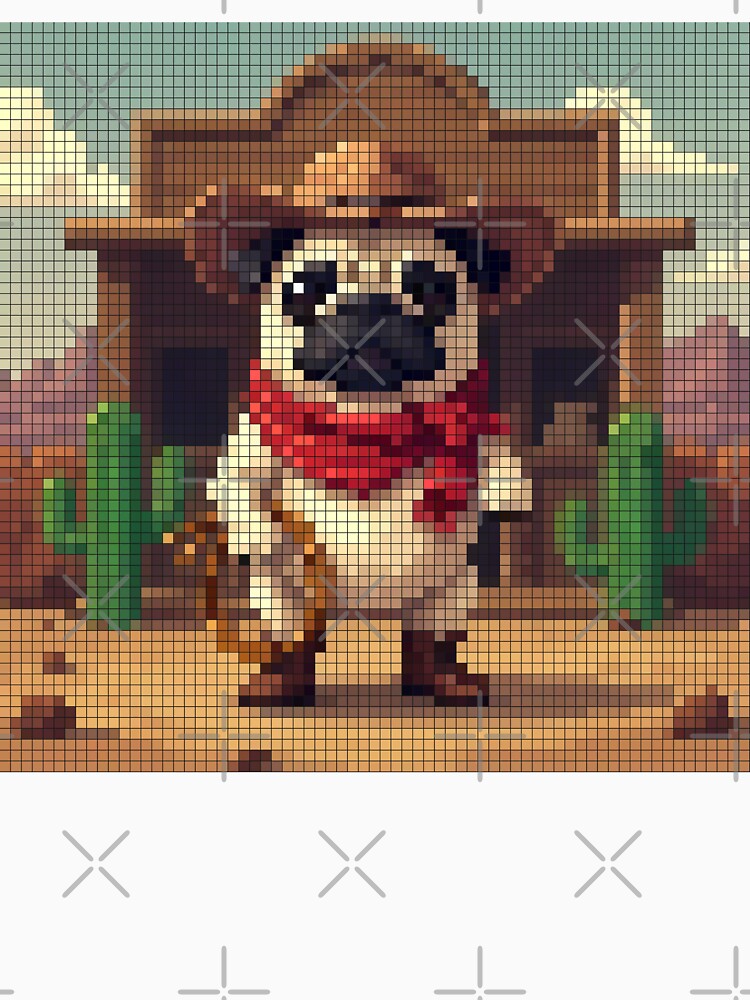 Pixel Pug The Cowboy of the Wild West by NaturePixel