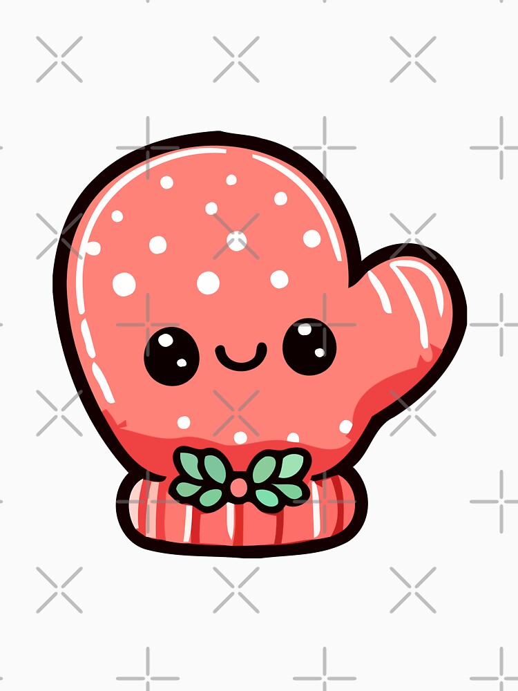 Cute Kawaii Christmas Mitten - Adorable Winter by Akioos