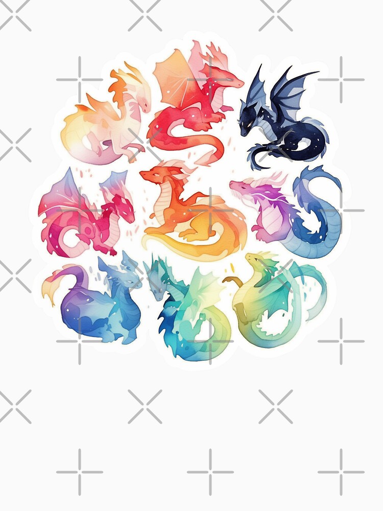 Rainbow dragons by MendaciousMina