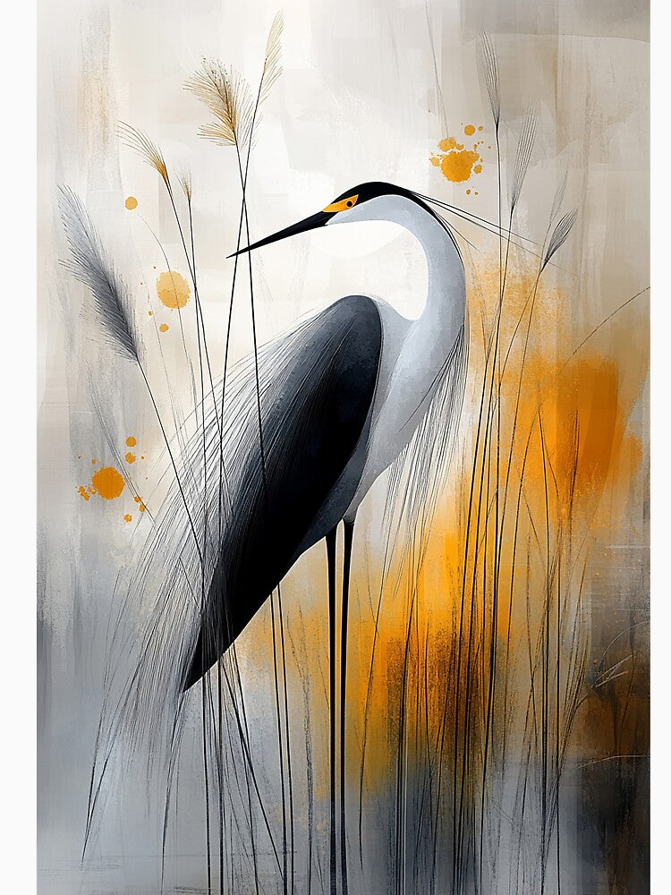 Minimalist Bird in the Grass by KGSPhotoArt