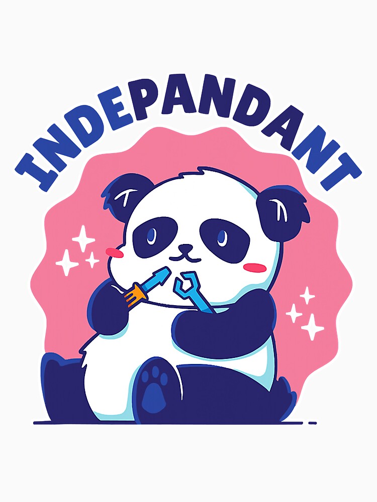 Funny Panda Bear Pun Indepandant by unassertive19