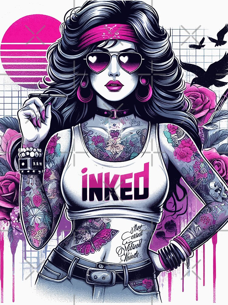 80s Tattoo Girl by PulpVintage