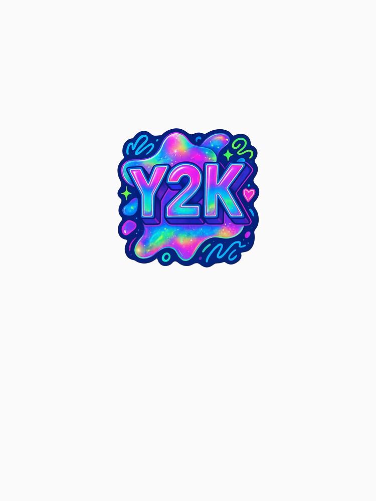 Y2K Holographic Neon Sticker – Retro Futuristic Maximalist Design with Vibrant Colors for T-Shirts, Laptops and Accessories by MavPro