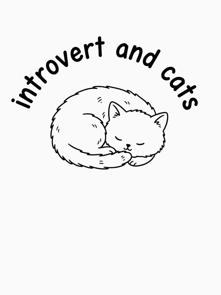 Introvert and Cats Cozy Cute Cat Design by Studioyasmin