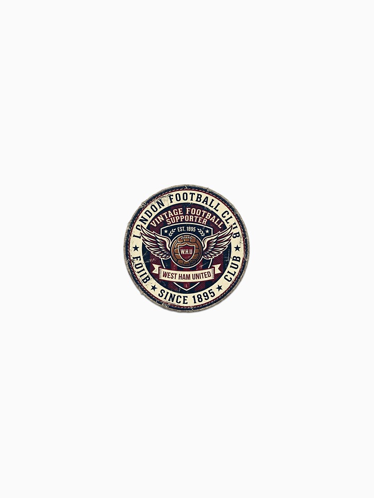 London Football Club Vintage Supporter Retro Badge by UrbanVoid Studio