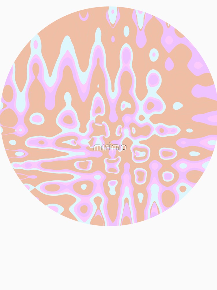Liquid Retro Abstract in Light Orange and Pink by mirimo