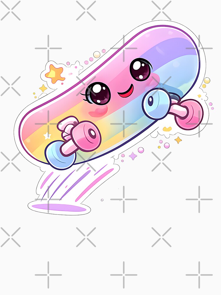 Kawaii Skateboard Character – Cute Skater Design by DesignEG