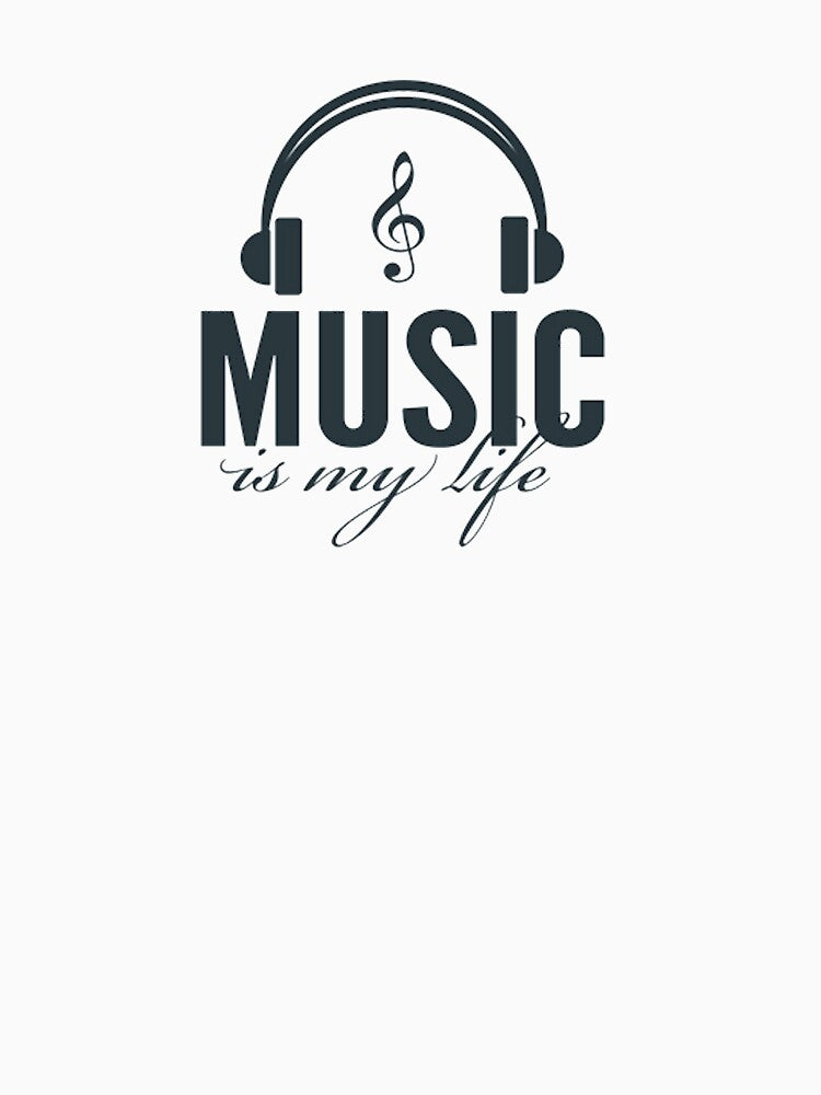 Music is my life headphones quote by MindChirp