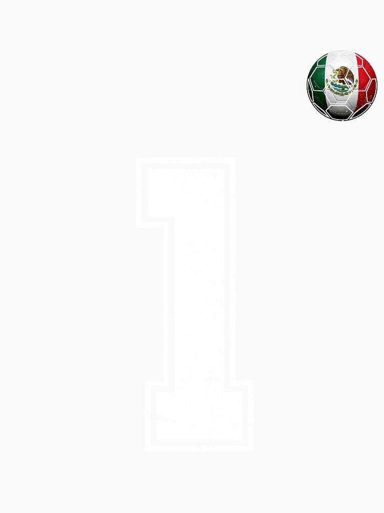 Number 1 Mexico Flag Football Fan by BernoNickel