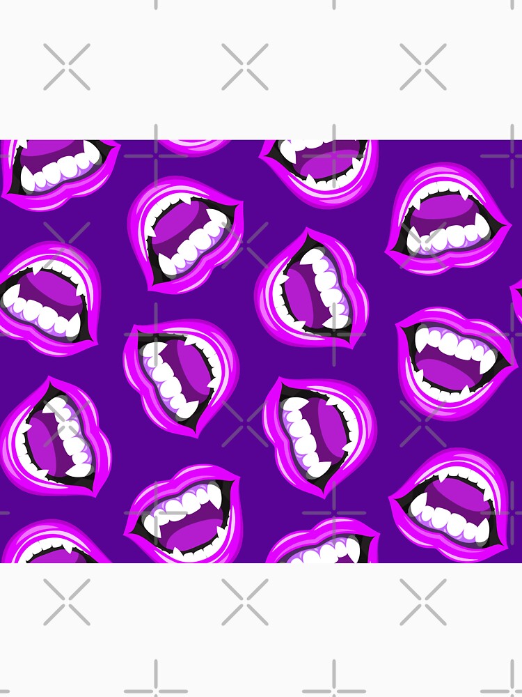 vampire teeth - purples by littlearrow