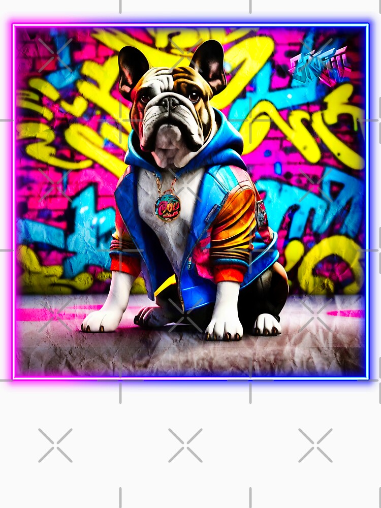 Graffiti style Bulldog by Drone-tees