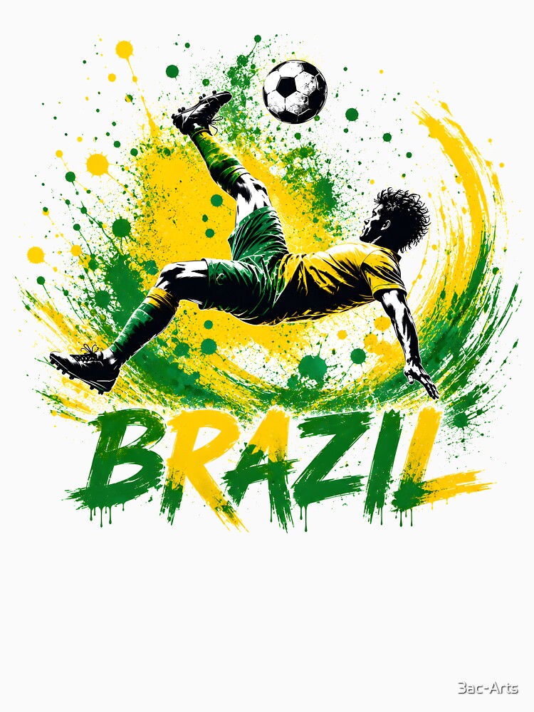 Brazil Soccer Fan T-Shirt | Yellow Green Football Pride Tee | Brazilian Fan Gift 2026 by 3ac-Arts