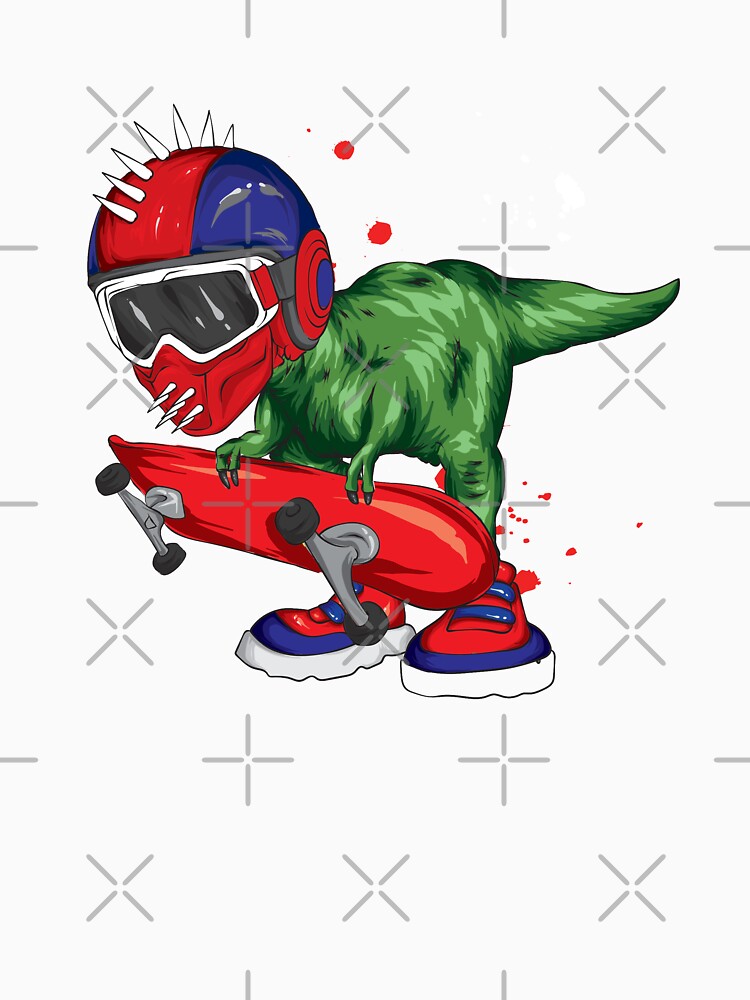 Dino Skateboarding by AmalGr
