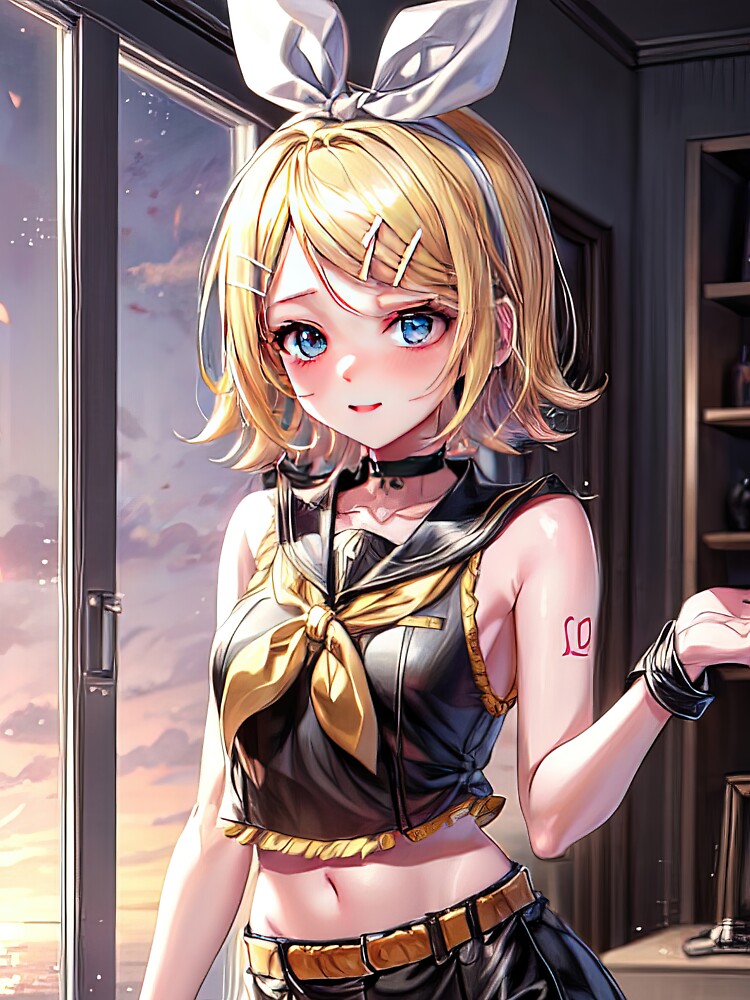 Bunny ears anime girl in bar art by TheArtistOf2022