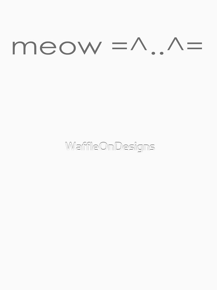 Meow Tshirt Mug Cushion Card by WaffleOnDesigns