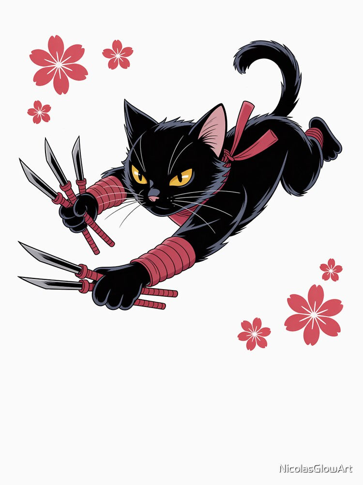Black Samurai Cat by NicolasGlowArt