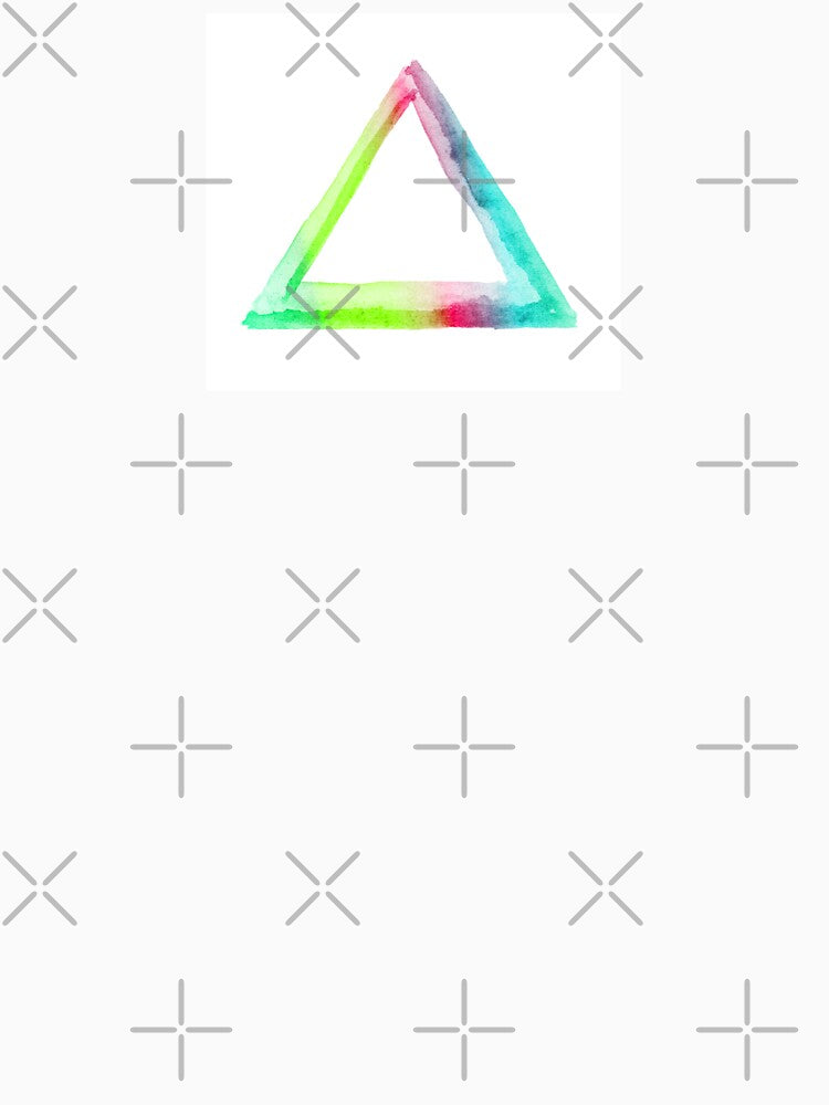 Vibrant watercolor triangle | abstract minimalist by lausn