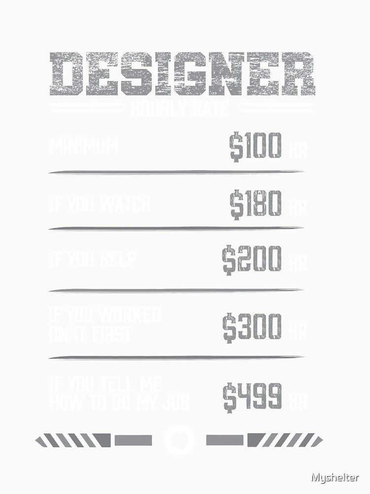 Designer Hourly Rate by Myshelter