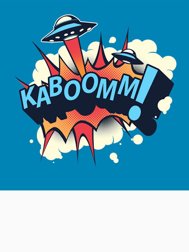 Kaboom Explosion Alien UFO Pop art by MindChirp