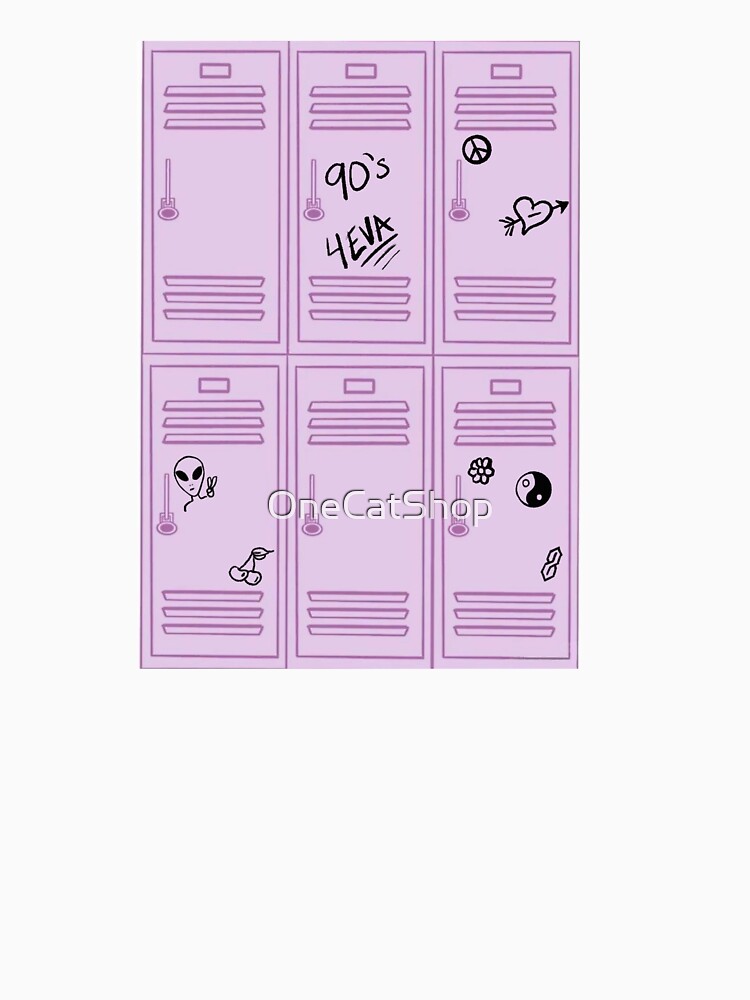 90s Purple Locker Sticker 90s kid 90s aesthetic 90s symbols 1990 stickers by OneCatShop