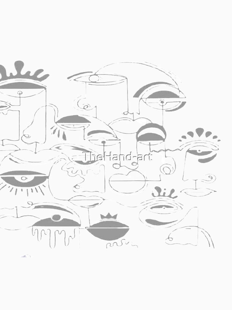 One line funny face art by TheHand-art