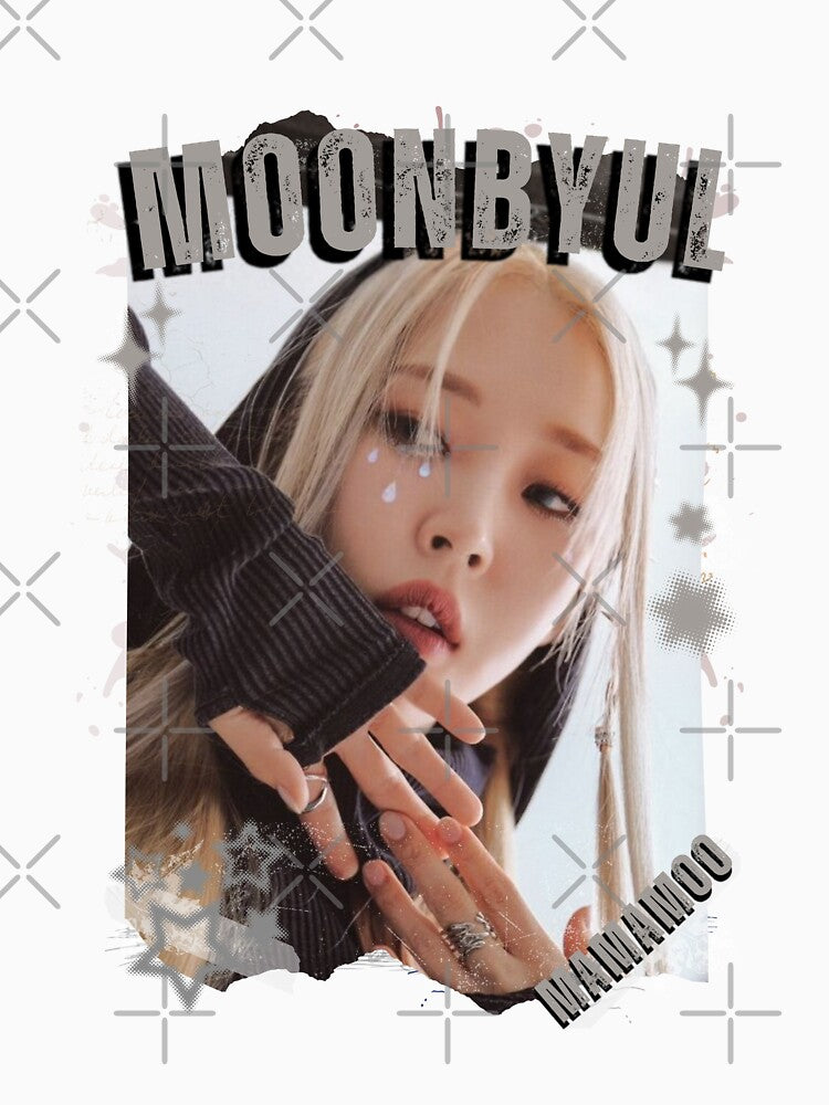 Mamamooo Moonbyul Kpop Female group Scrapbook Collage Cozy Y2K Vintage Design by HELL0WBELLO
