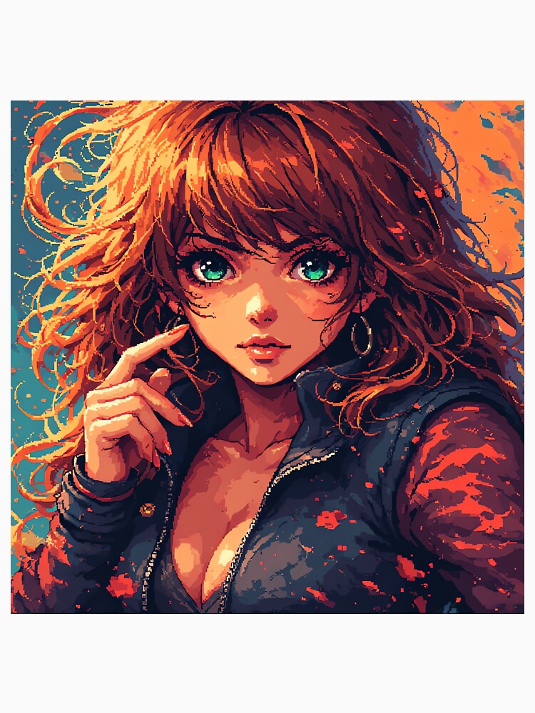 Retro Red Hair beautiful Girl Fighter by pexoboy