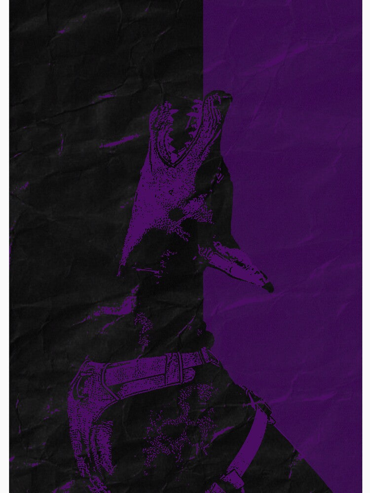 Doberman Purple Grunge by Abstract Finds