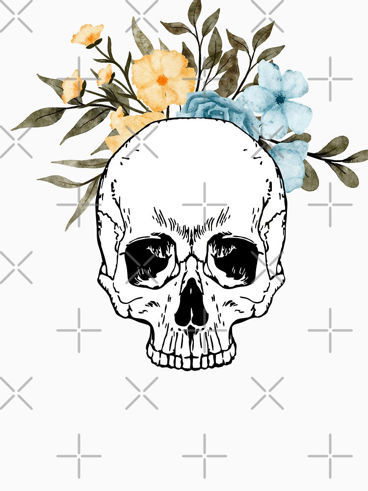Boho Flower Skull by alybugg