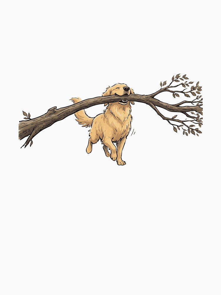 Branch Manager Funny Golden Retriever Stick by Petzzz
