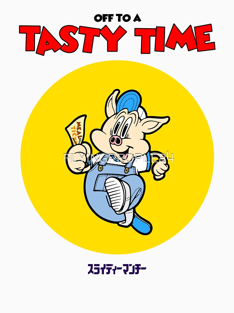 Off To A Tasty Time | Retro Cartoon Pig Character by FLYINGPEOPLE24