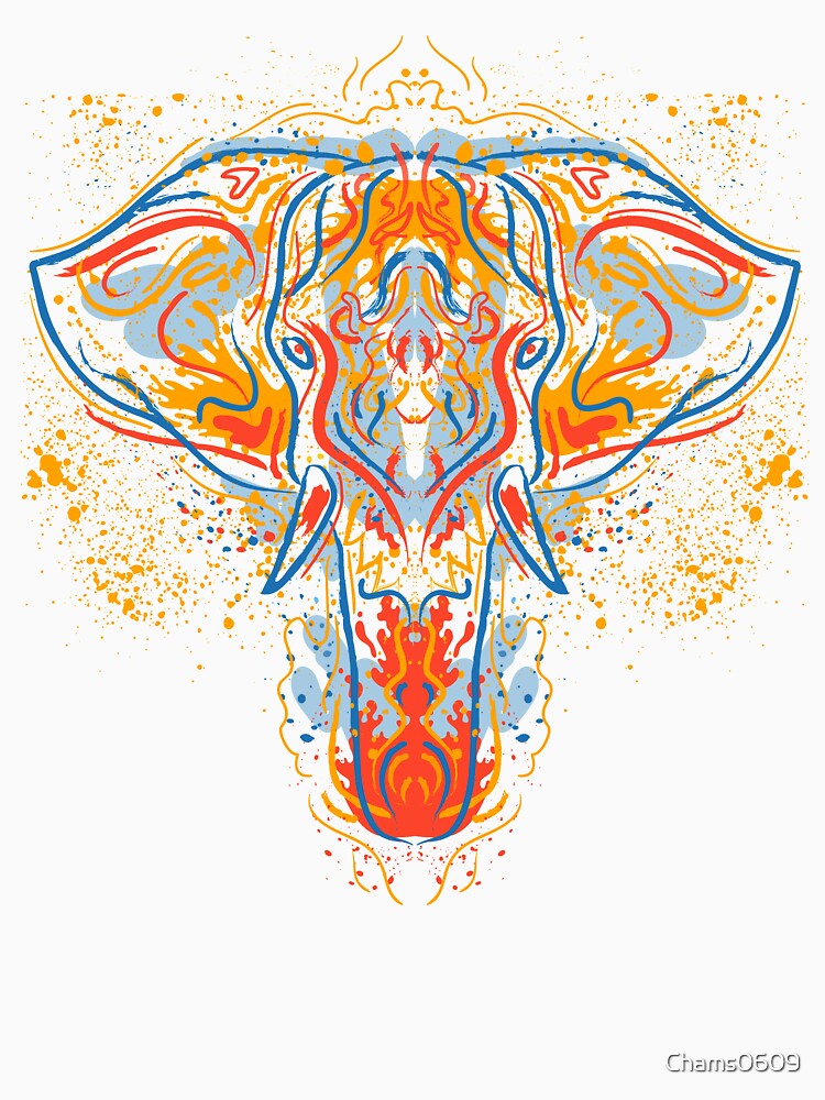 Elephant indians painted illustration by Chams0609