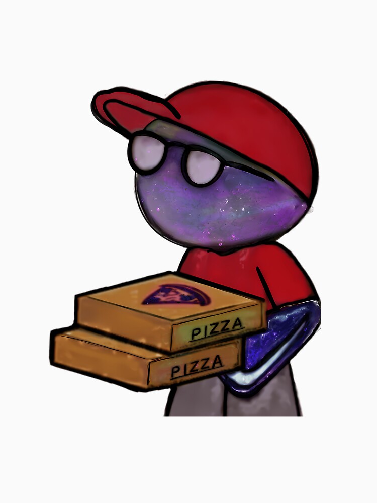 My Dude Cartoon With Pizzas  Fun  Surreal Character Drawing by kambriacasi