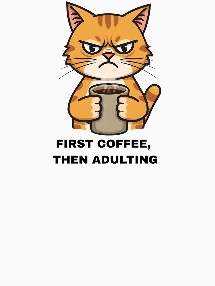 First Coffee, Grumpy Cat T-shirts, stickers and more by Kaylews_Designs