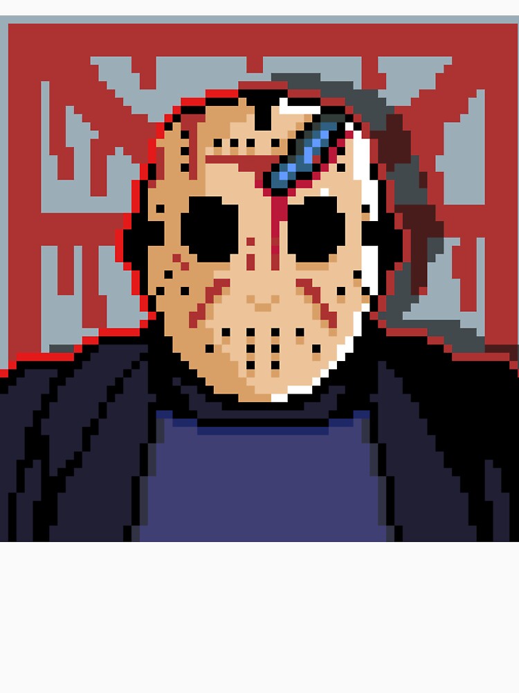 Friday The 13th 'Jason Vorhees' Pixel Art Portrait by Breadbin Art