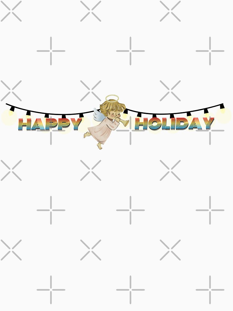 Retro Happy Holiday Angel Design by WordTheHeck