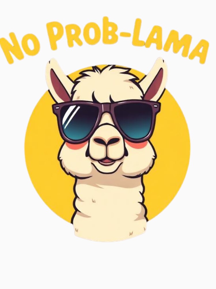 No Prob-llama Funny Alpaca T-Shirt | Cute Animal Humor Tee by PremiereAA