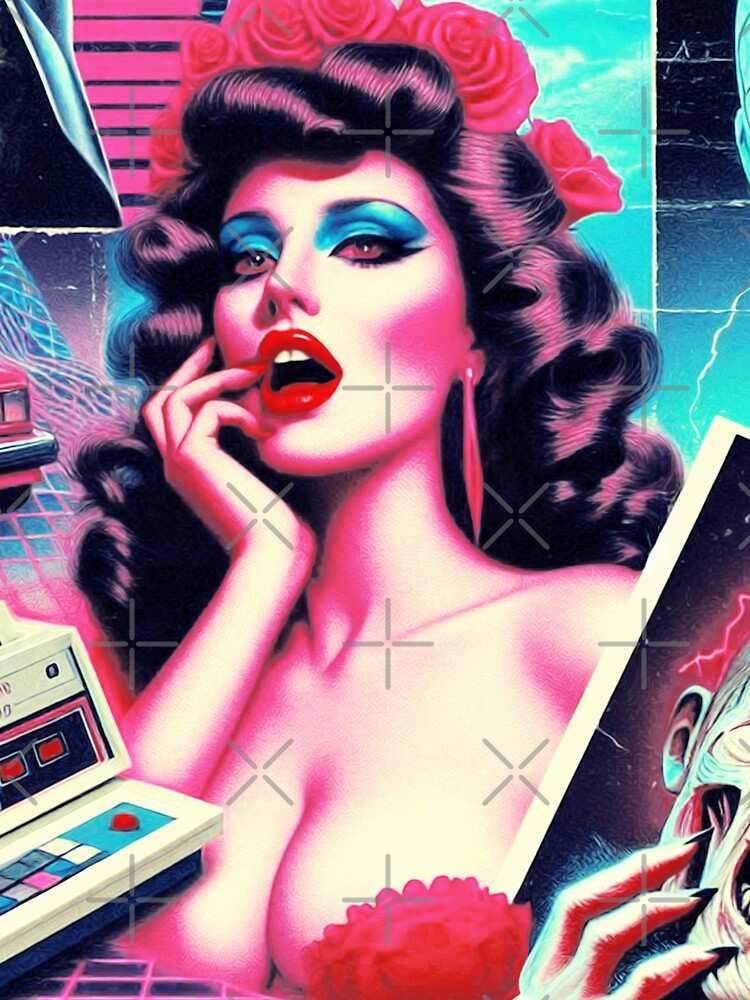 80s Horror Woman Retrowave by PulpVintage