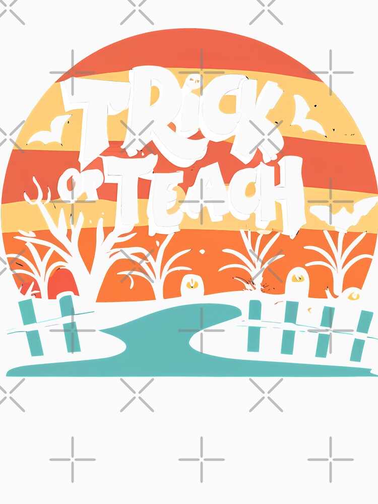 Trick or Teach, Vintage Sunset, Teacher Halloween, School Staff, Lunch Lady, Principal by NearlyNow