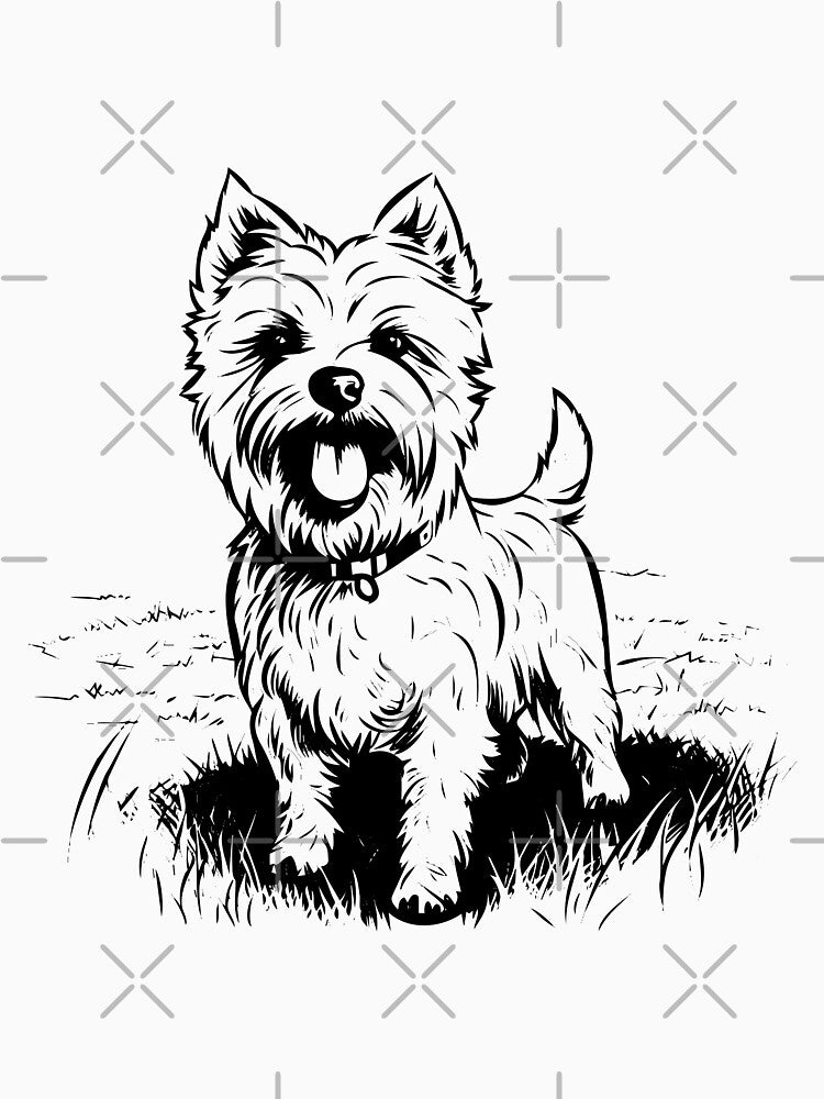 West Highland White Terrier Westie Dog Small Puppy Cute Pet by inkoutninja