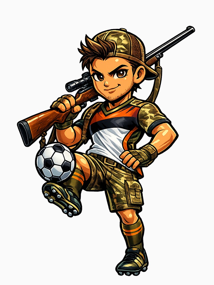 Funny Soccer Hunter by AlexLineArt