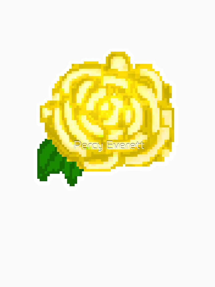 Pixel Art Yellow Rose by Percy Everett