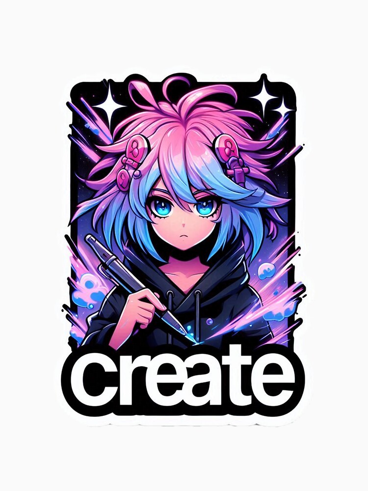 Anime girl is commanding: Create! by Razzi-Shop