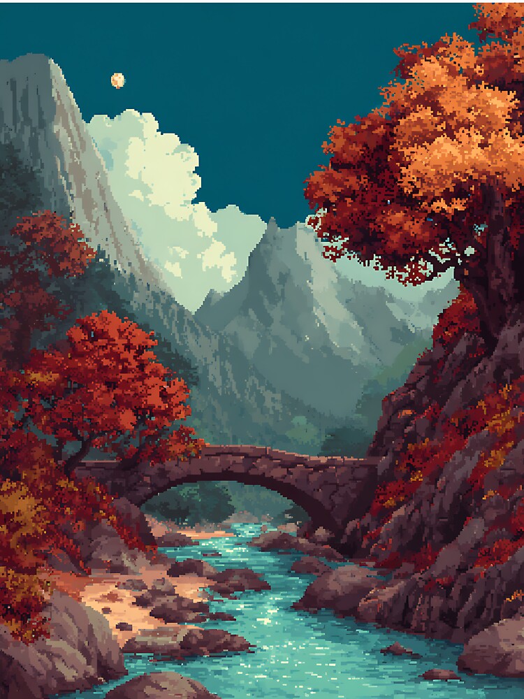 Retro Pixel Art Nature by bapupa