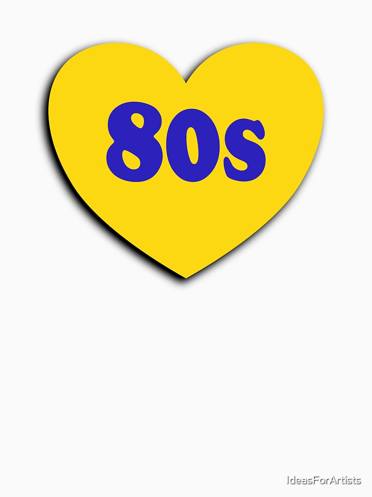 I love the 80s - Retro 1980s iridescent heart by Inspirationmotivation