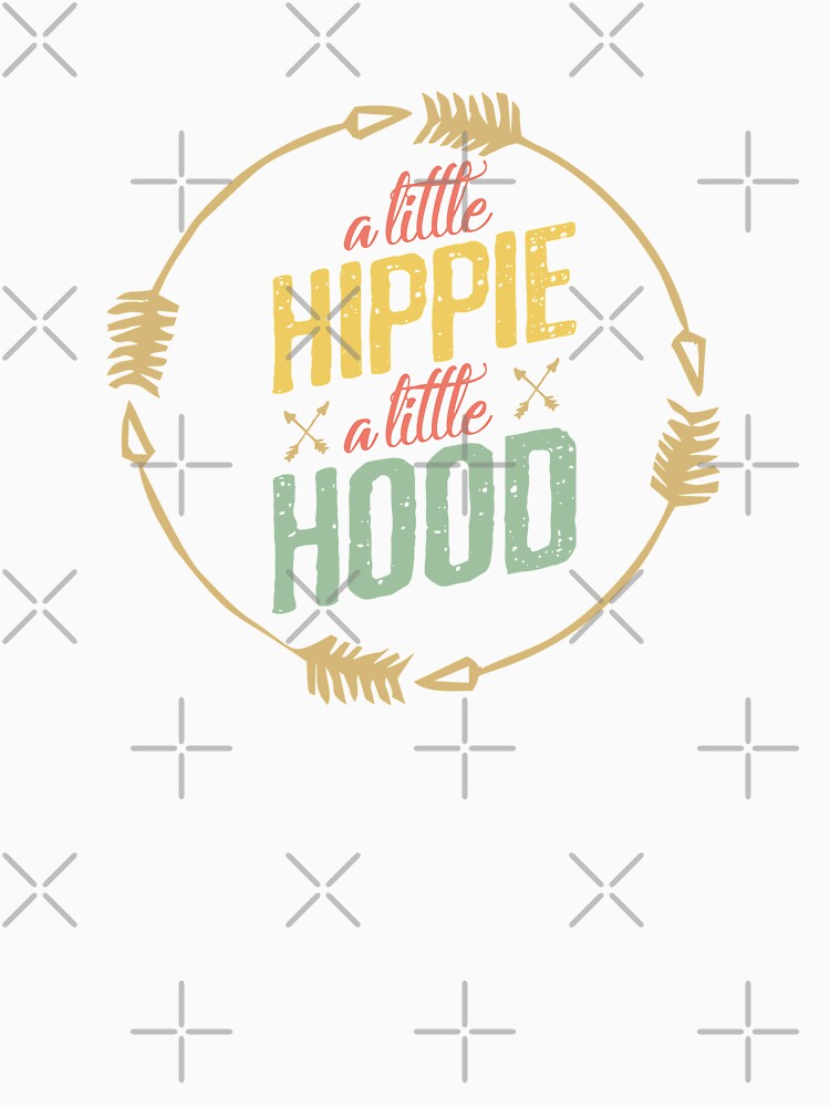 A little hippie a little hood funny quote vintage arrows circle by alenaz