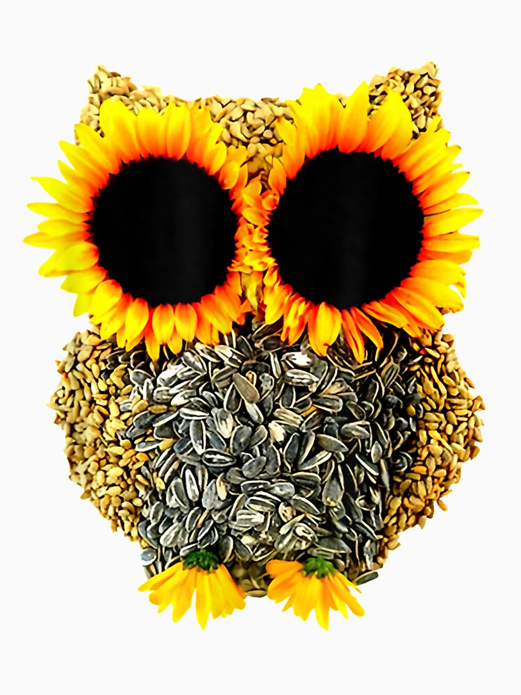 Hippie Owl Sunflower Retro Eyes by tichtodhe