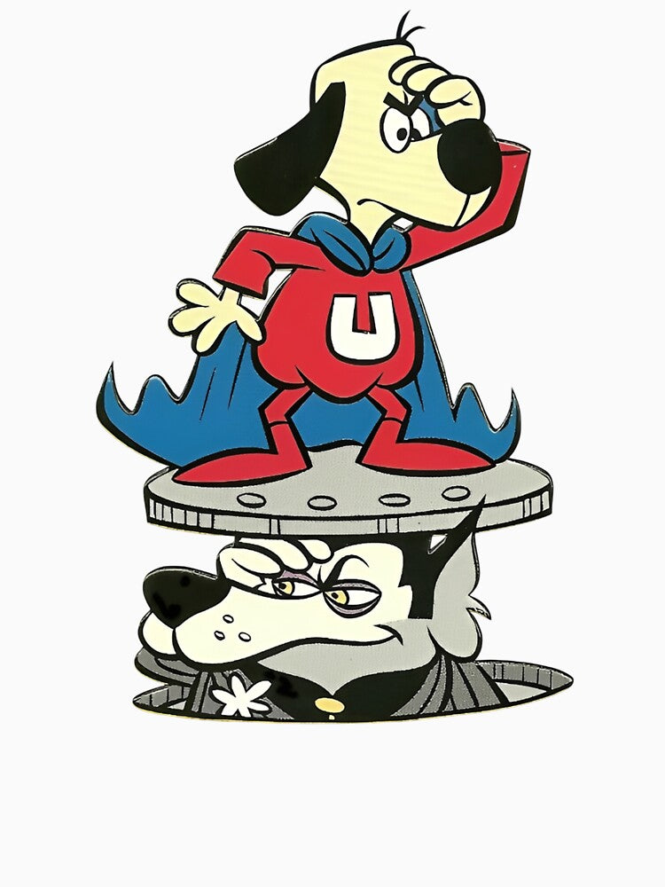 Underdog Cartoon Superhero and Simon Bar Sinister by Moonpaw-Whimsy